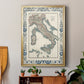 Bordered Map of Italy - Modern Framed Canvas Print