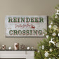 Reindeer Crossing Type Premium Gallery Wrapped Canvas - Ready to Hang