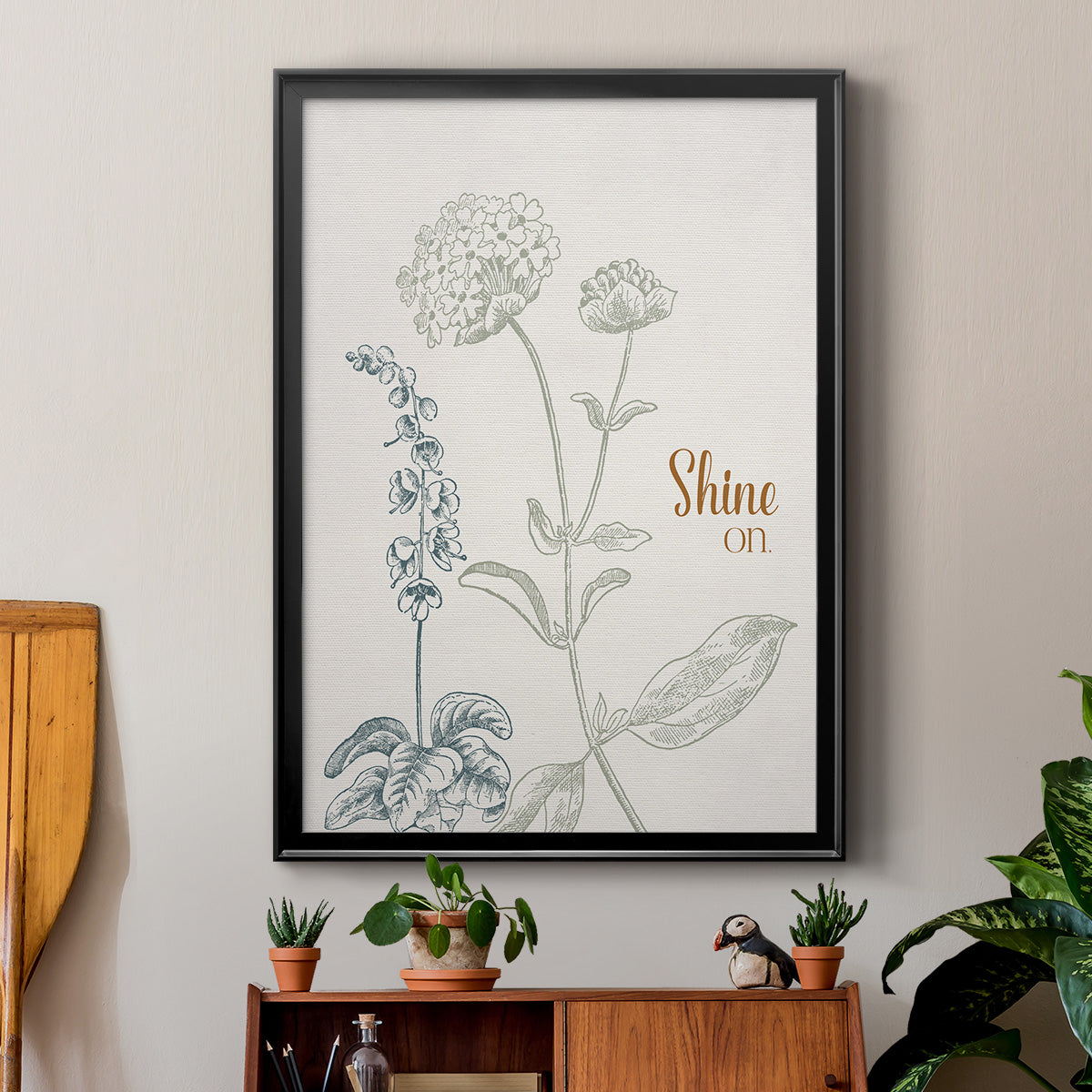 Shine On - Modern Framed Canvas Print