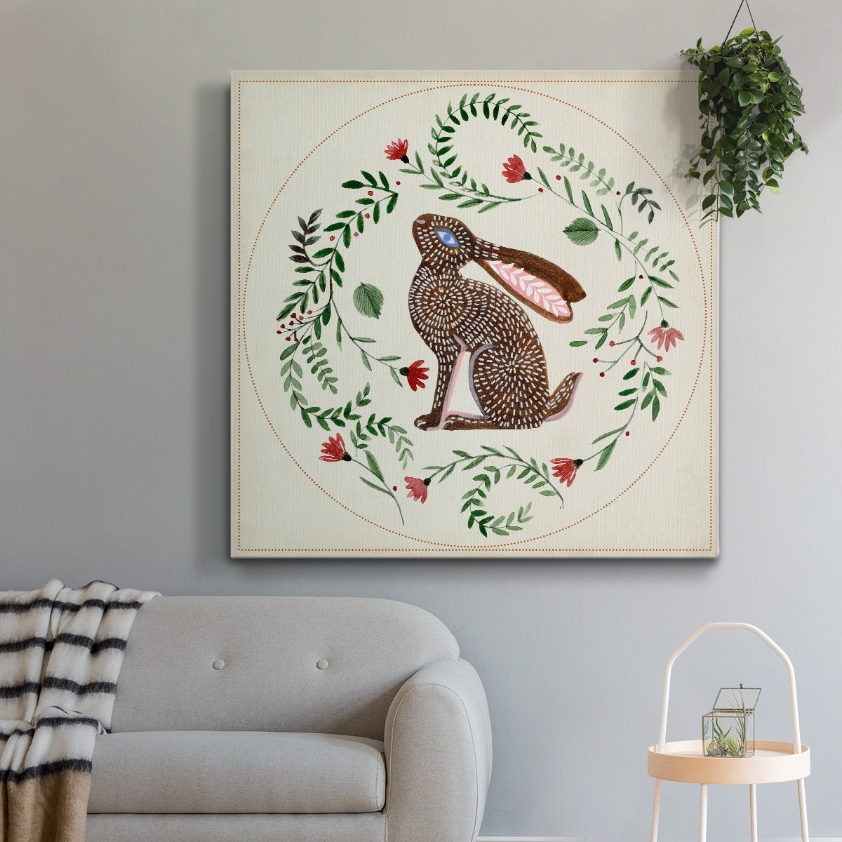 Bunny Folklore III-Premium Gallery Wrapped Canvas - Ready to Hang