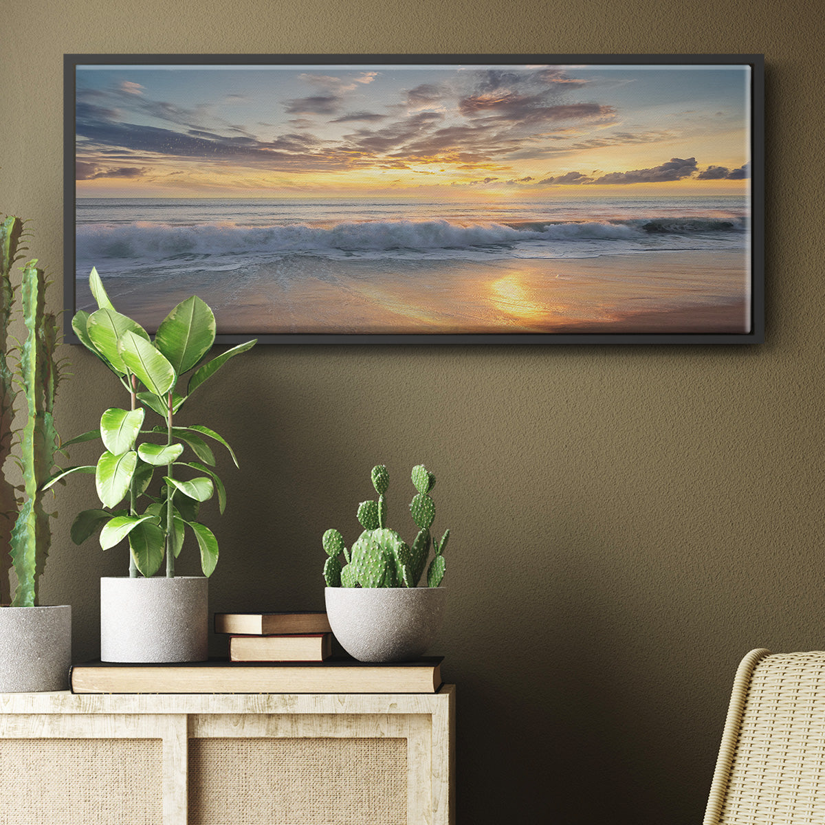 Azio Island - Floater Framed Canvas Print