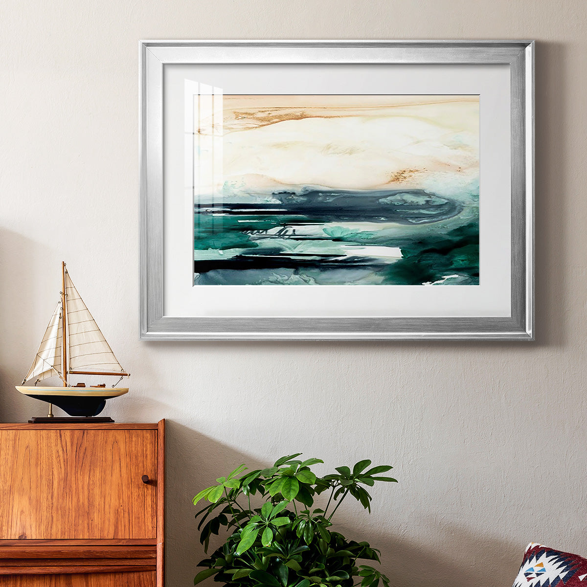 Sea Foam Flow II - Modern Framed Art Print