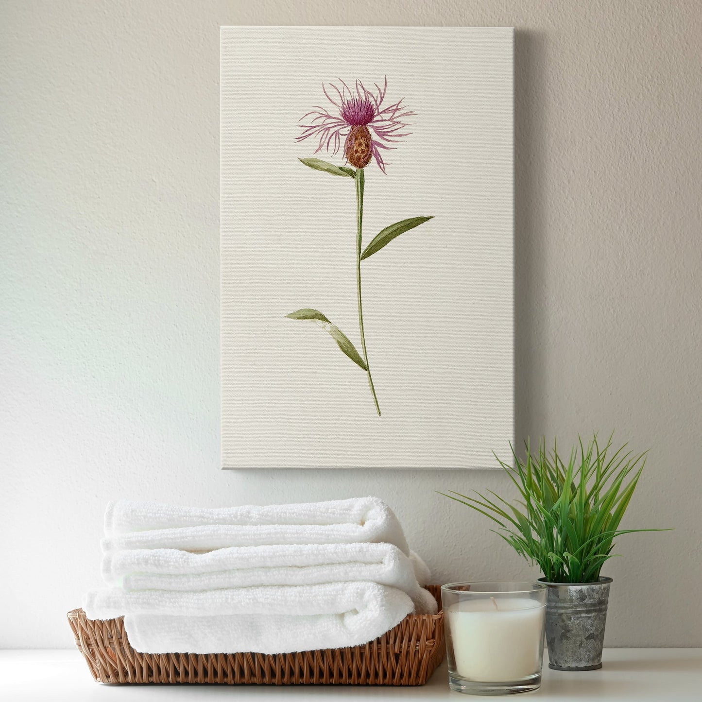 Mauve Garden Flowers VI Premium Gallery Wrapped Canvas - Ready to Hang