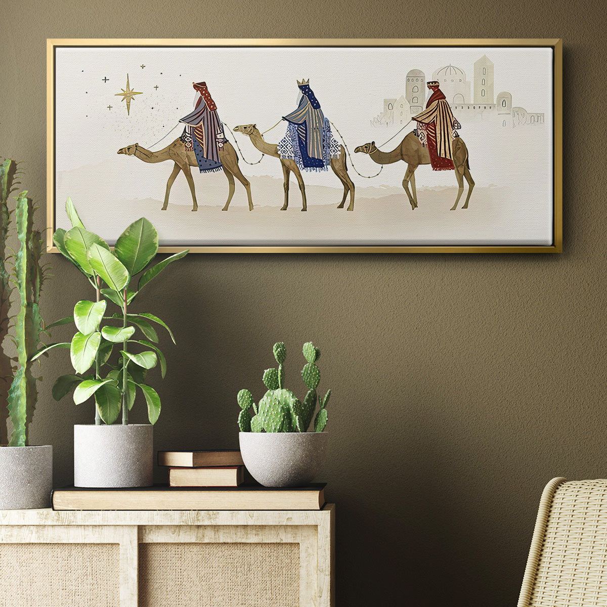 Away in a Manger Collection D - Floater Framed Canvas Print