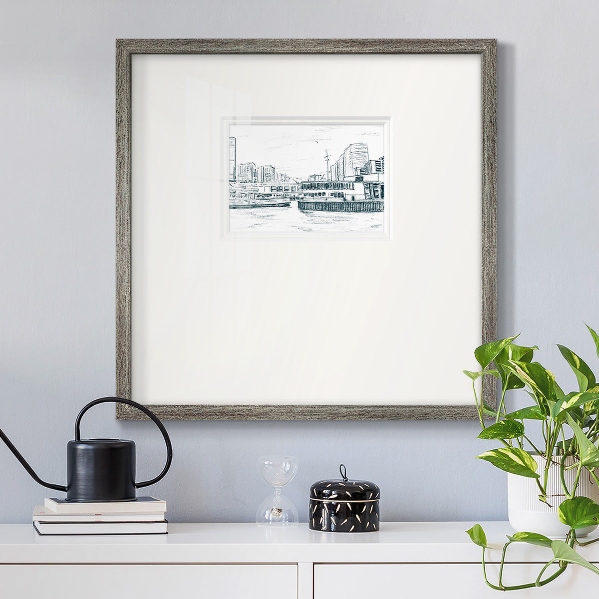 Ferryboats III Premium Framed Print Double Matboard