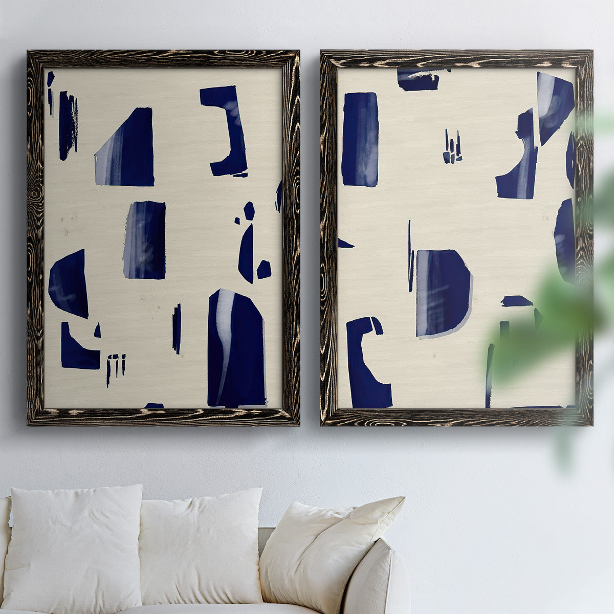 Fragment Abstraction I - Premium Framed Canvas 2 Piece Set - Ready to Hang