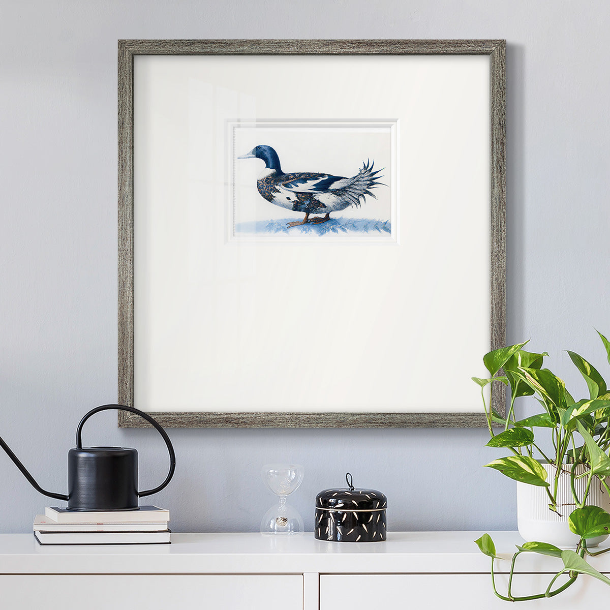 Mallard Blue II - Double Matboard Framed Print
