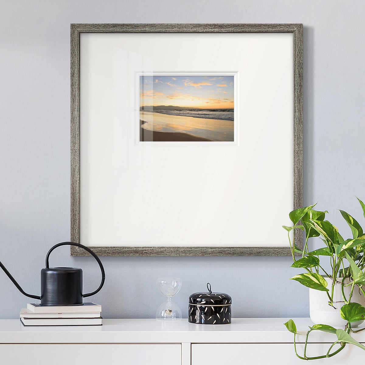 Peaceful Shore Premium Framed Print Double Matboard