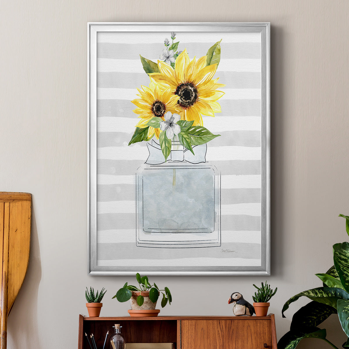 Sunflower Perfume II - Modern Framed Canvas Print