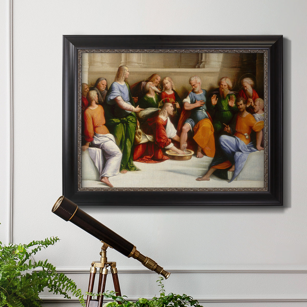 Christ Washing the Disciples' Feet - Ornate Framed Canvas Print