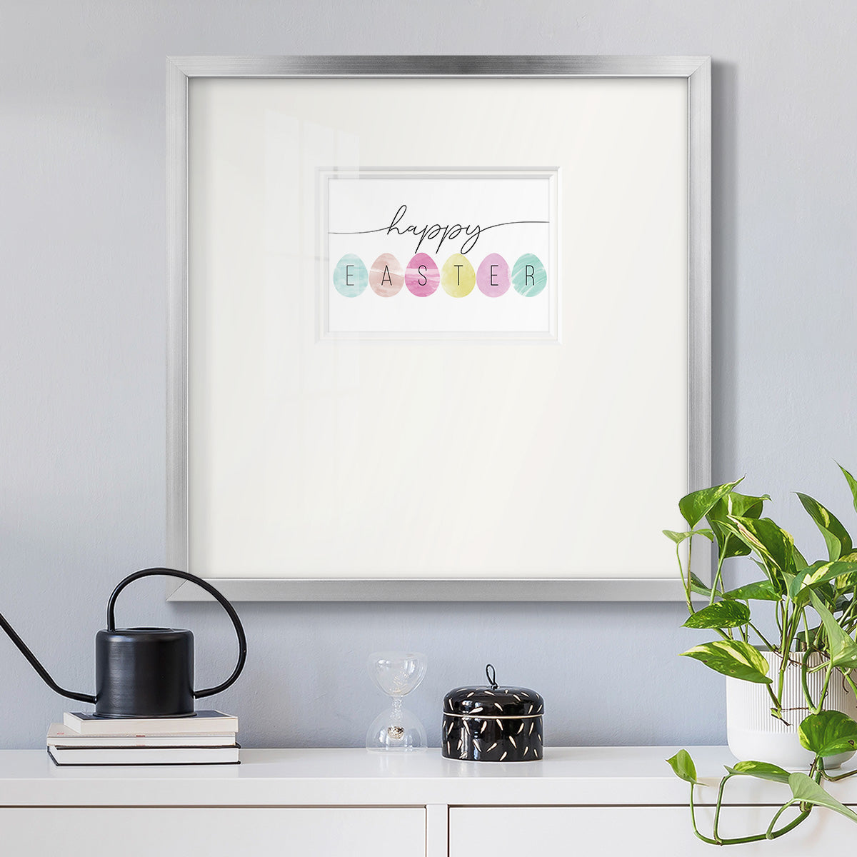 Happy Easter Premium Framed Print Double Matboard