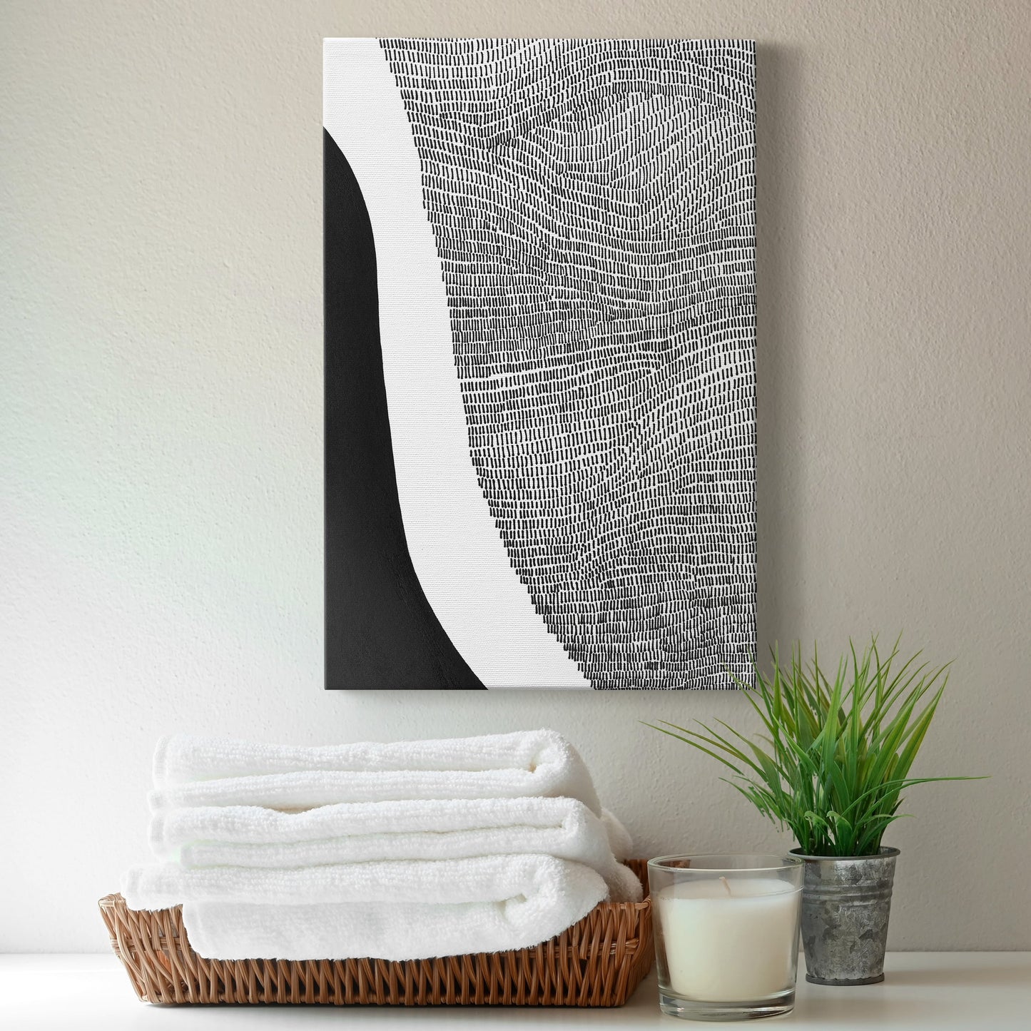 Black & White Abstract I Premium Gallery Wrapped Canvas - Ready to Hang