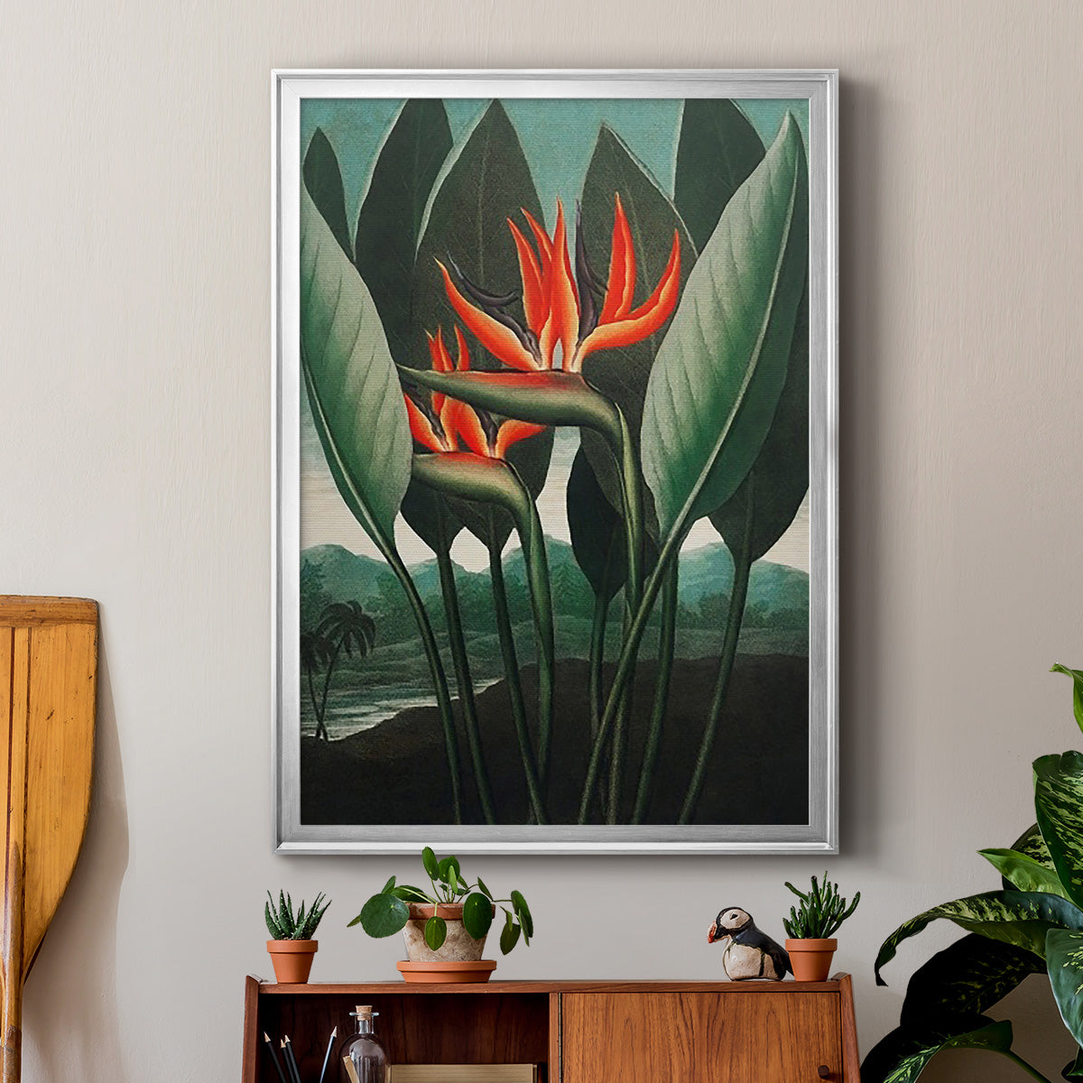 Temple of Flora IV - Modern Framed Canvas Print