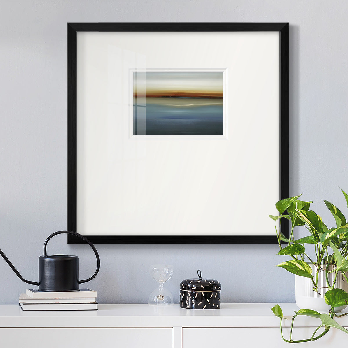 Beside the Blue II- Premium Framed Print Double Matboard