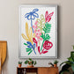 Bold Brushstroke Blooms I - Modern Framed Canvas Print