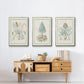 Willow Blue Besler IV - Framed Premium Gallery Wrapped Canvas L Frame 3 Piece Set - Ready to Hang