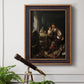Classical portrait of a soldier smoking a pipe by Frans van Mieris the Elder in an ornate bronzed mahogany wood frame displayed in a light-toned interior setting.