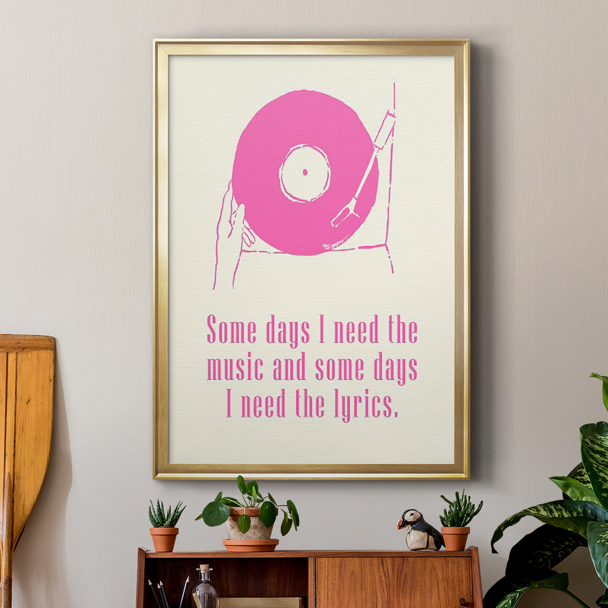 Sweet Melody II - Modern Framed Canvas Print