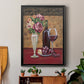 Vintage Flowers and Wine I - Modern Framed Canvas Print