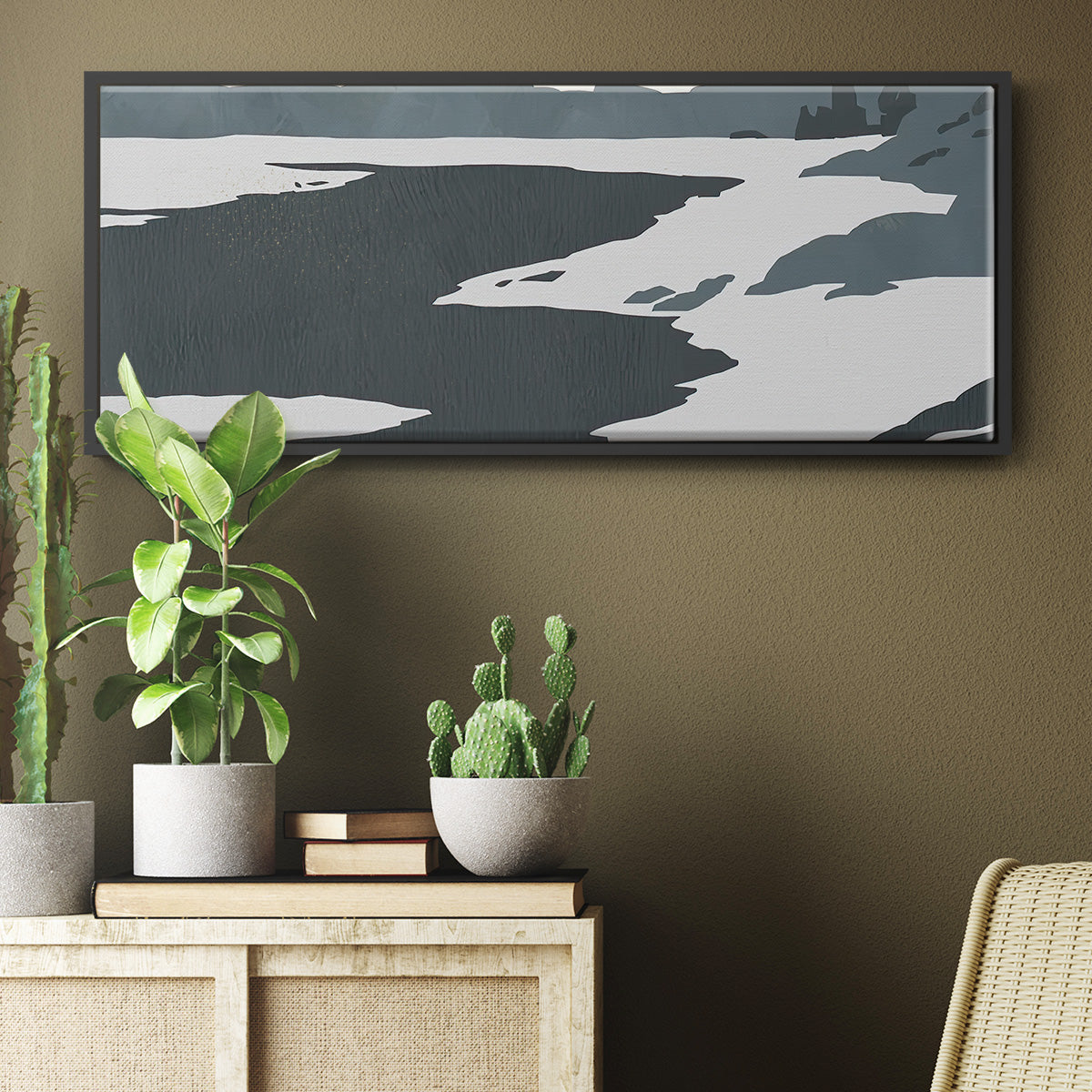 Cutter Island IV - Floater Framed Canvas Print