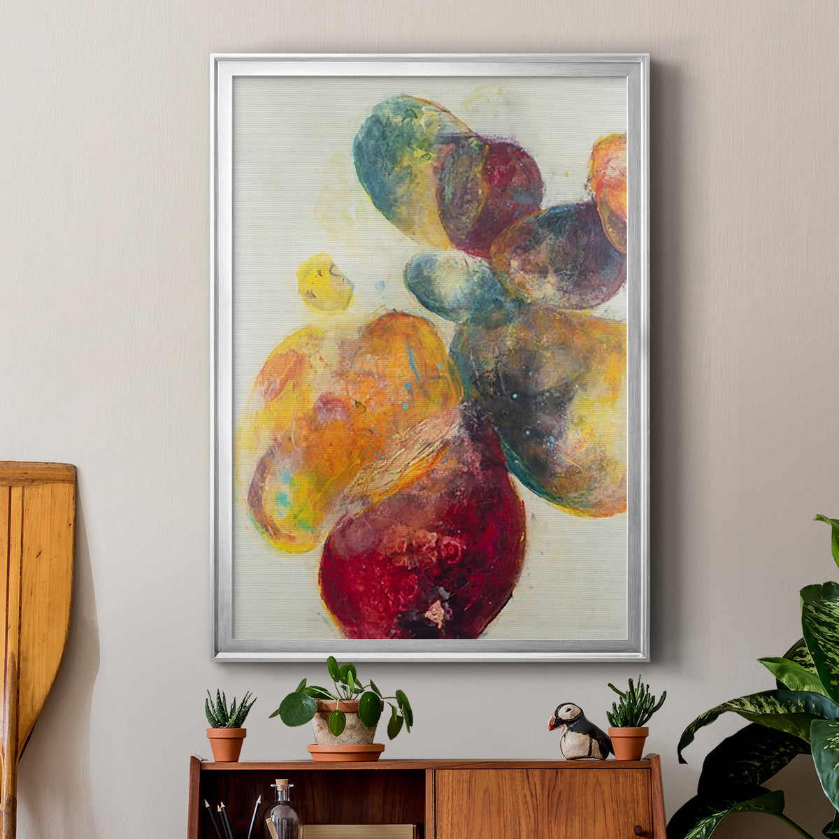 Earthy Fragments II - Modern Framed Canvas Print