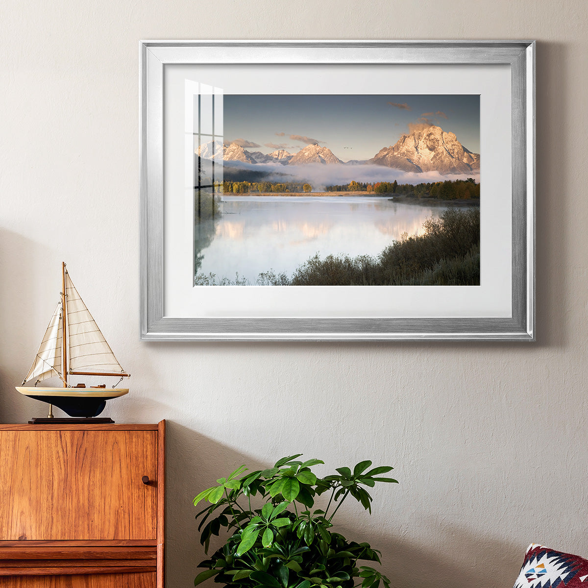 Snake River Fog - Modern Framed Art Print