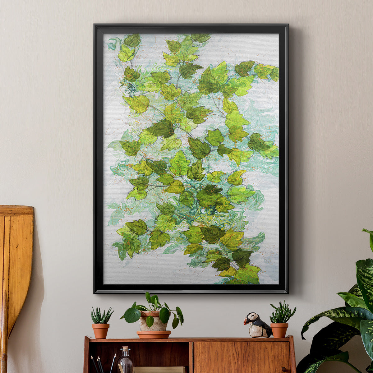 Ivy - Modern Framed Canvas Print