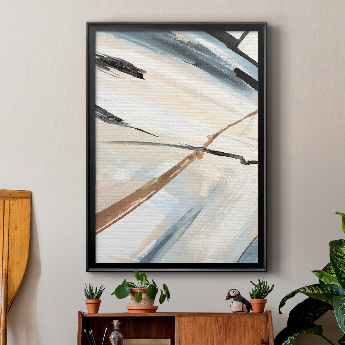 Dancing Wind Revisit II - Modern Framed Canvas Print
