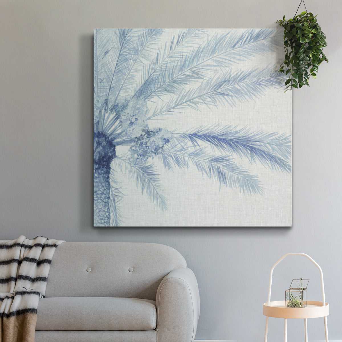 Chambray Palms II - Canvas Art Print