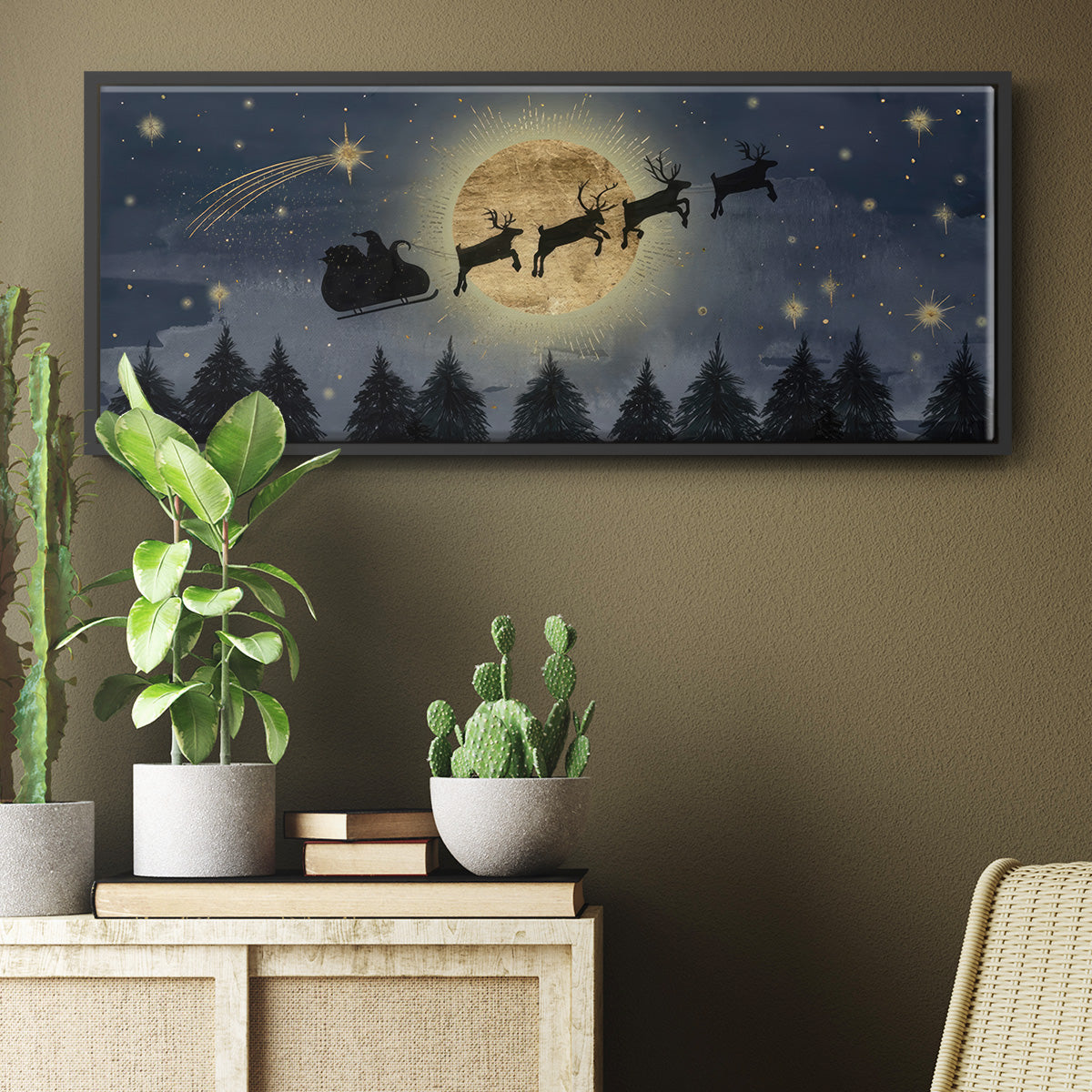 Celestial Christmas Collection D - Floater Framed Canvas Print