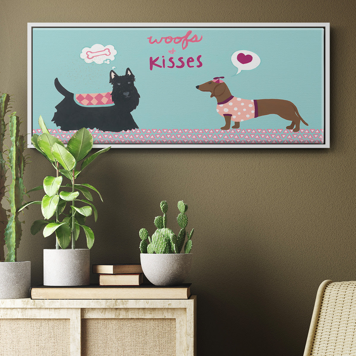 Valendogs Collection C - Floater Framed Canvas Print
