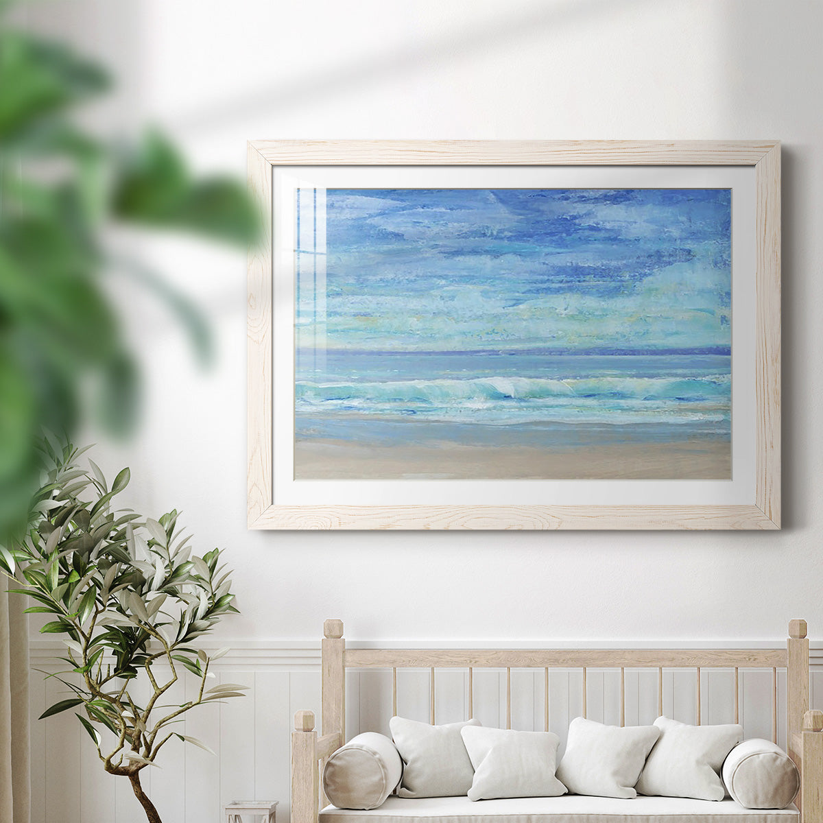 Rolling Surf I - Barnwood Framed Art Print