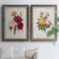 Botanical Bouquet Carnations - Premium Framed Canvas 2 Piece Set - Ready to Hang