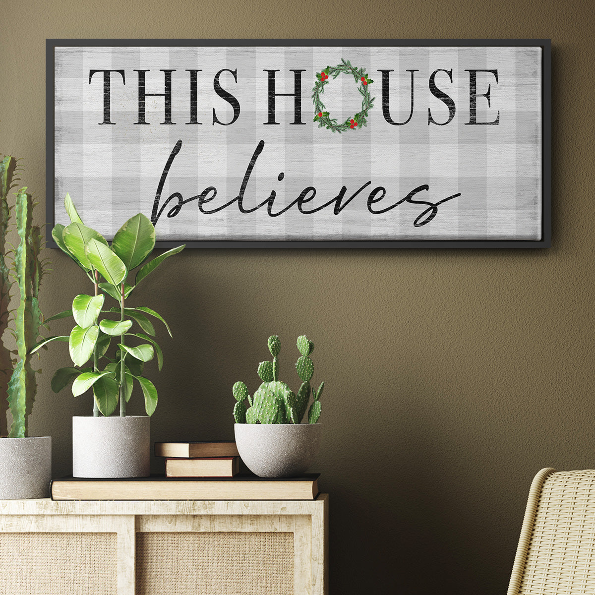 This House Believes - Floater Framed Canvas Print