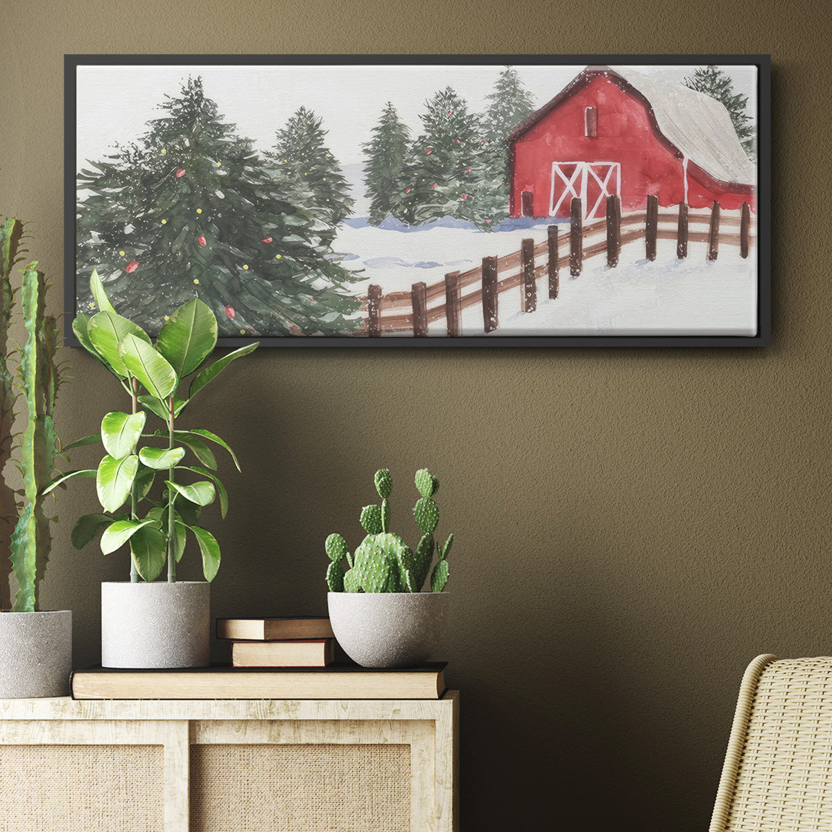 Christmas Time VI - Floater Framed Canvas Print