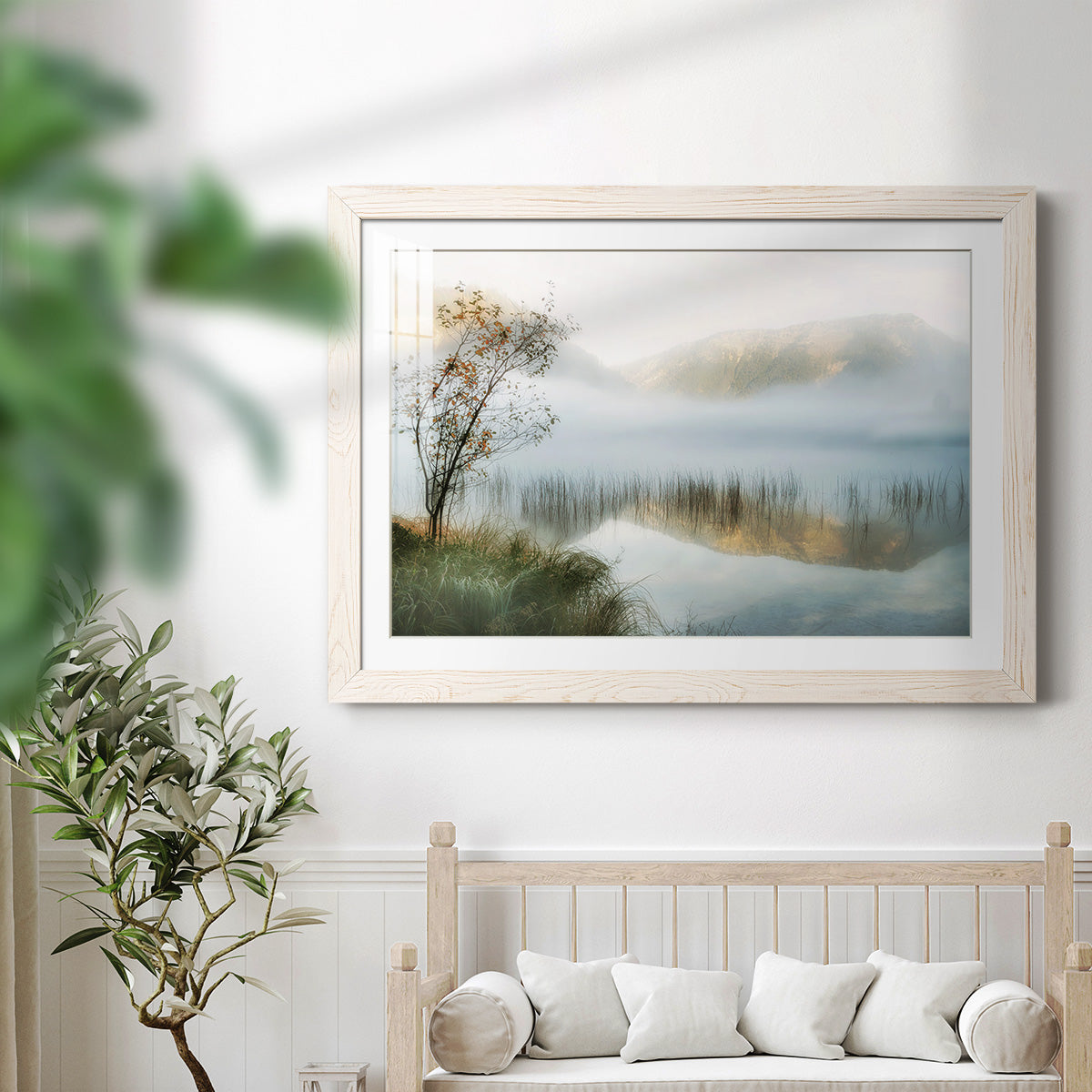 Golden Mirror of October - Barnwood Framed Art Print
