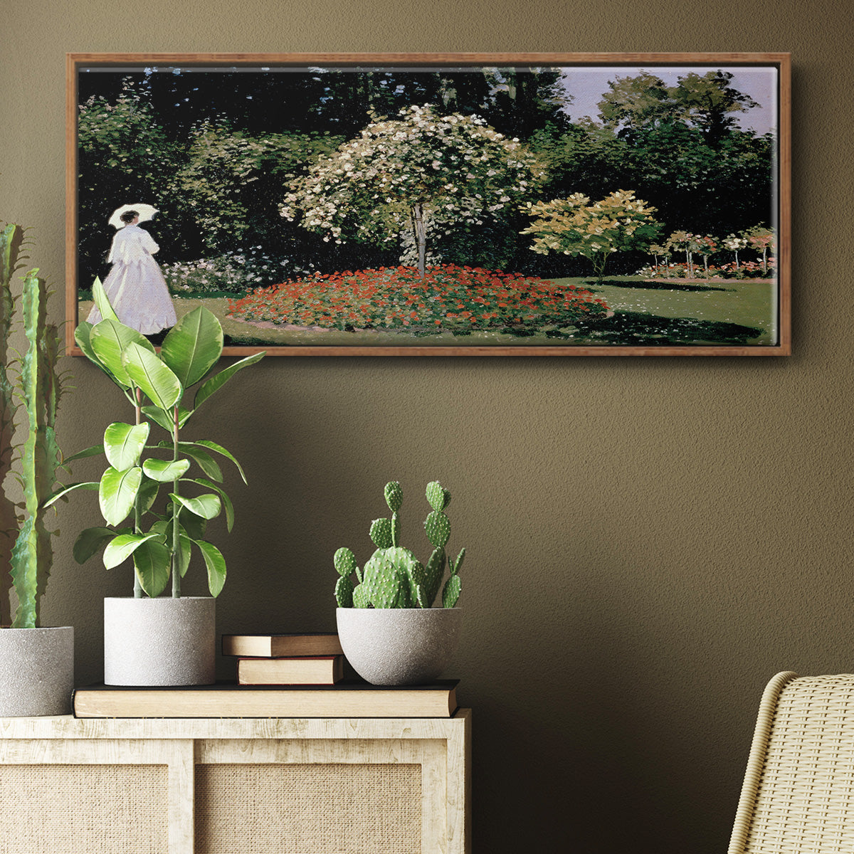 Jeanne Marguerite Lecadre in the Garden - Floater Framed Canvas Print