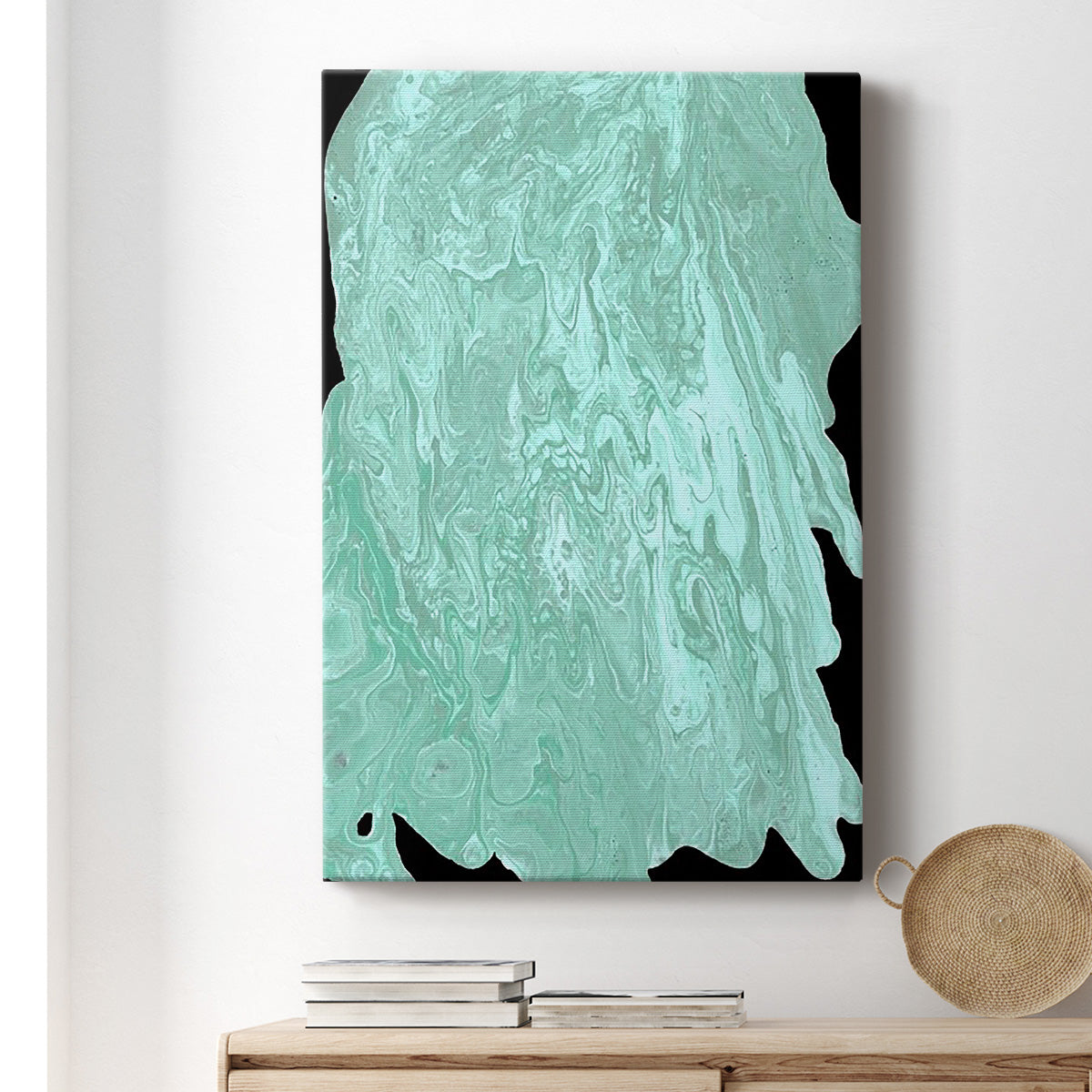 Teal Cascade II - Canvas Art Print