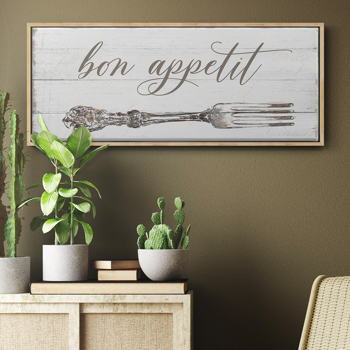 Bon Appetit - Floater Framed Canvas Print