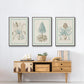 Willow Blue Besler IV - Framed Premium Gallery Wrapped Canvas L Frame 3 Piece Set - Ready to Hang