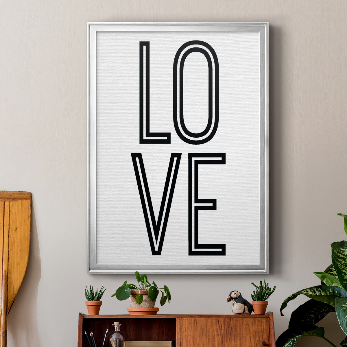 Bold Love II - Modern Framed Canvas Print