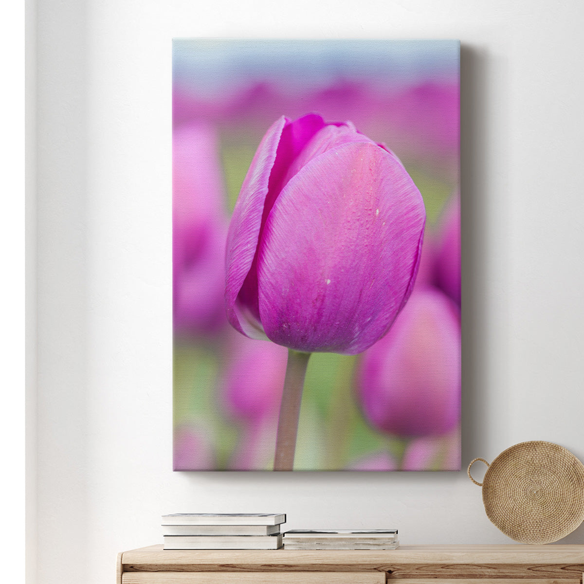 Magenta Stem - Canvas Art Print