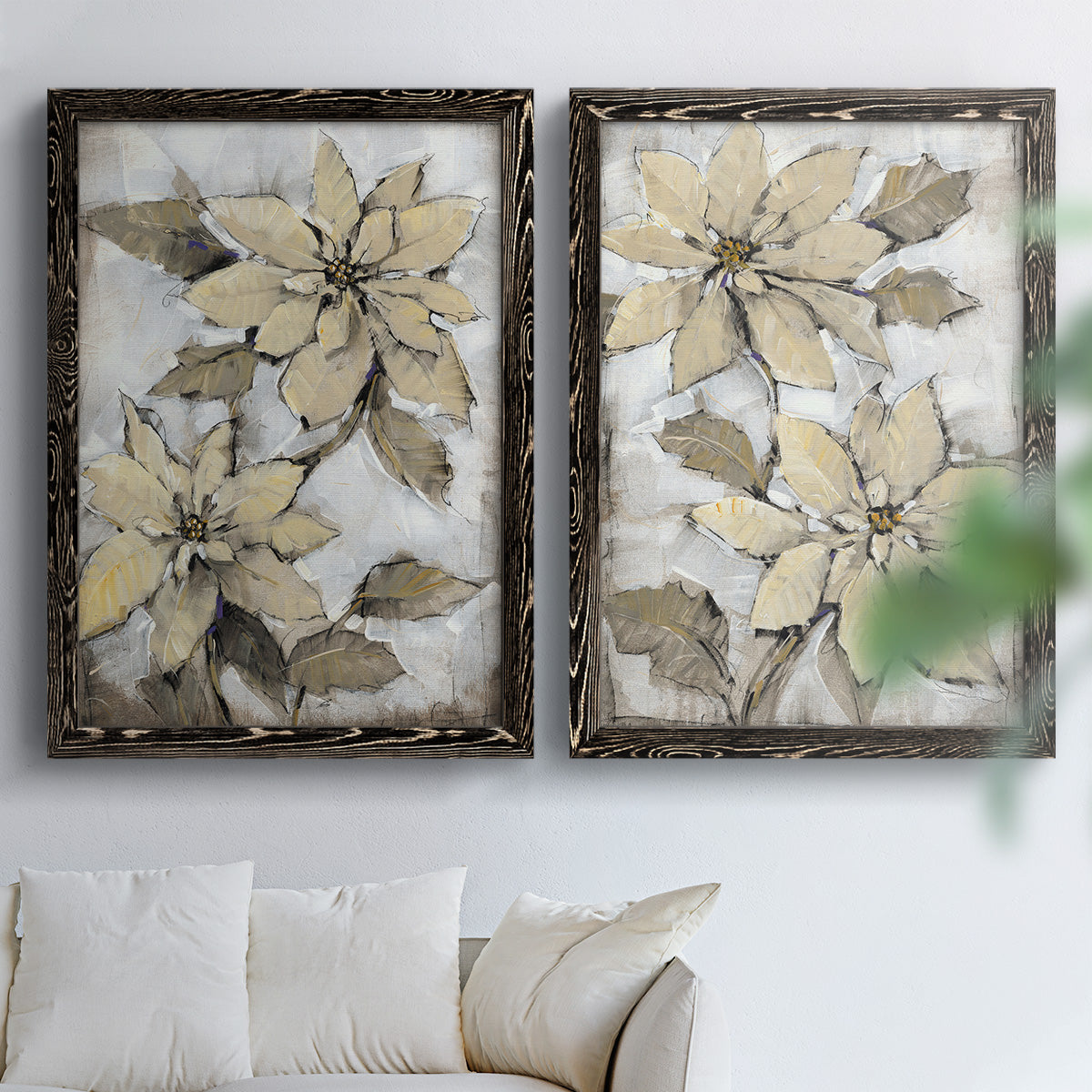 Poinsettia Study I - Premium Framed Canvas - Ready to Hang