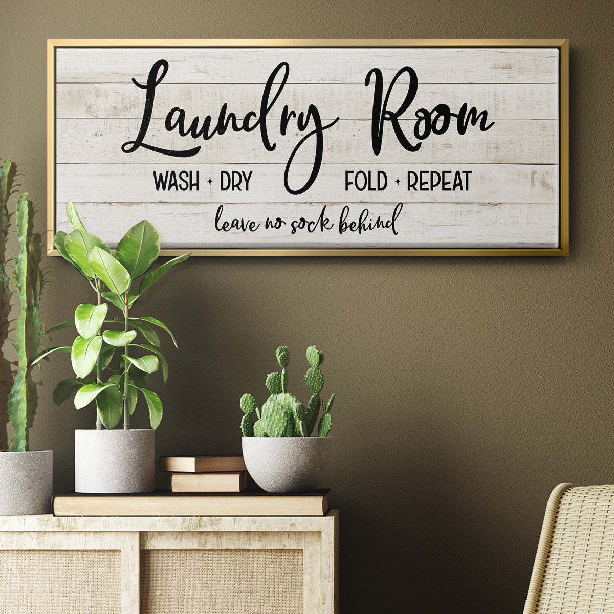 Leave No Sock Behind - Floater Framed Canvas Print