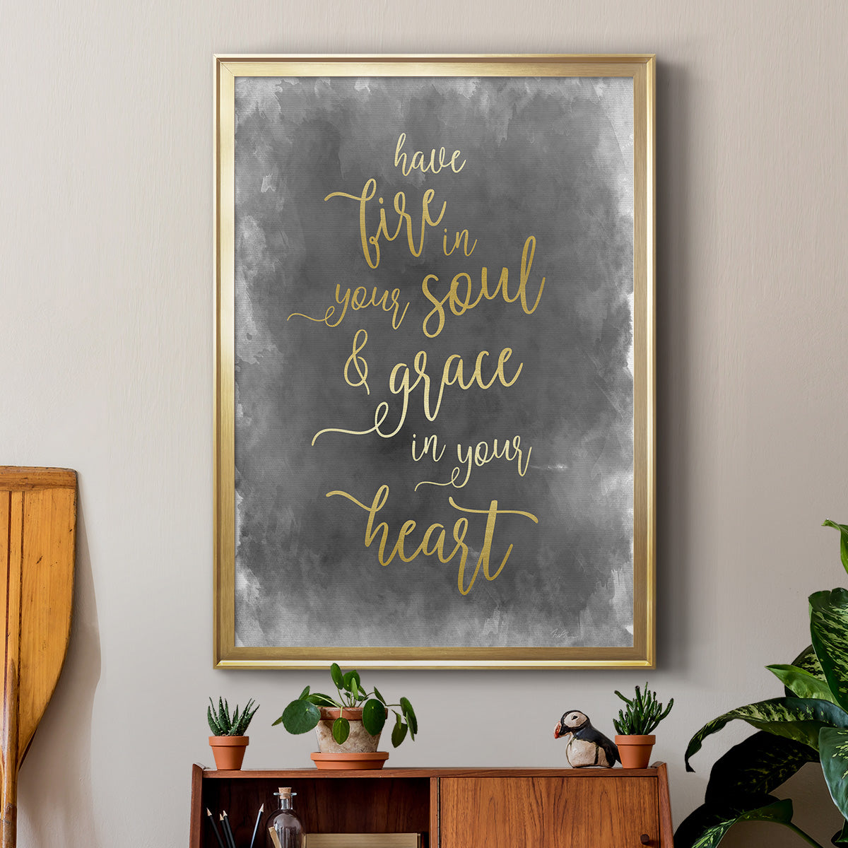 Fire in Your Soul - Modern Framed Canvas Print