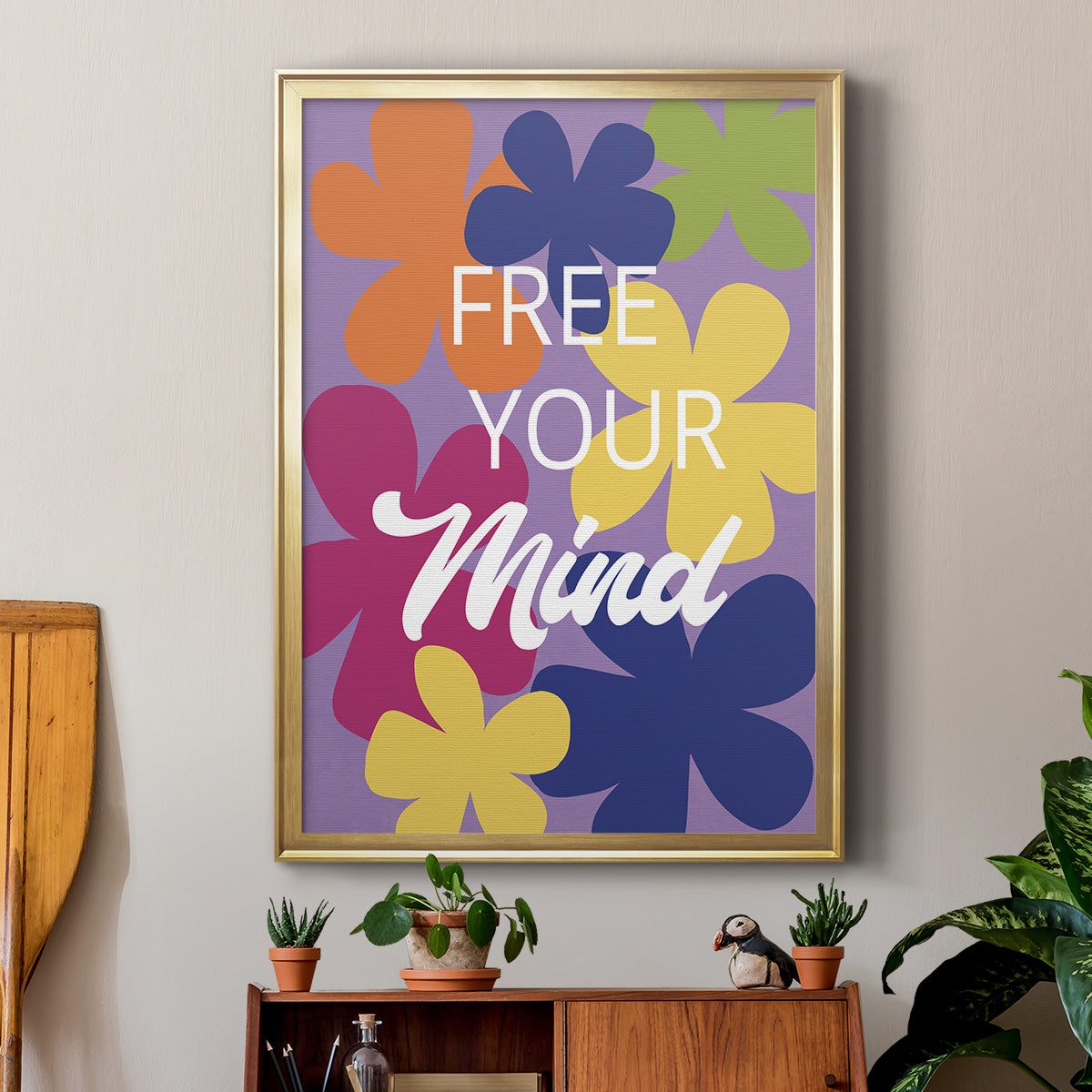 Free Your Mind - Modern Framed Canvas Print