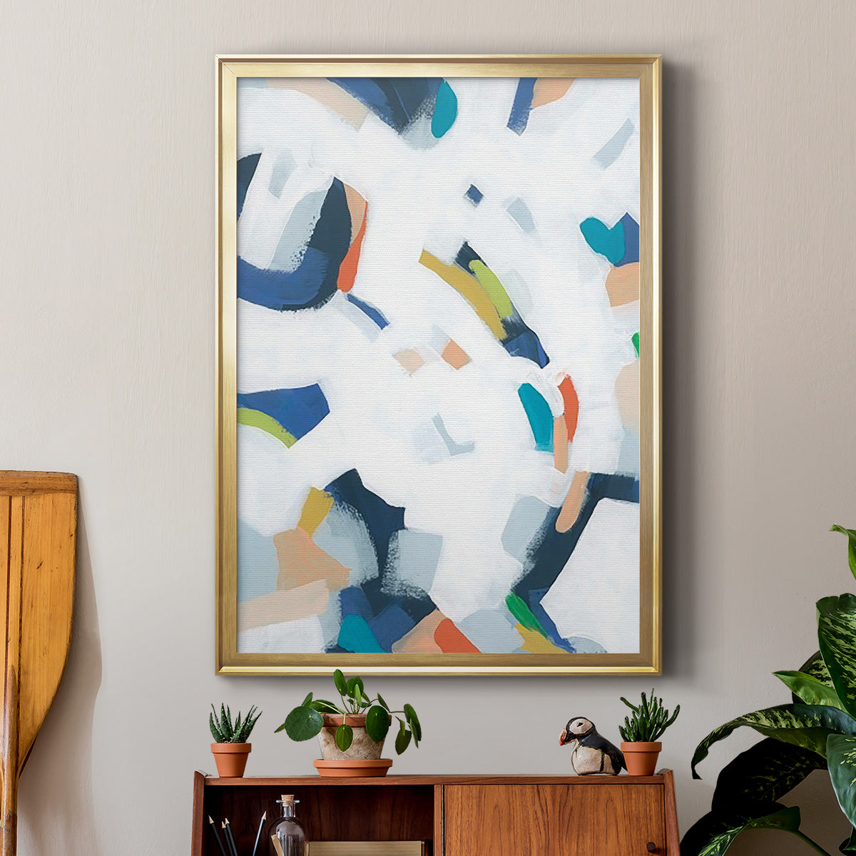 Bright Orbit I - Modern Framed Canvas Print