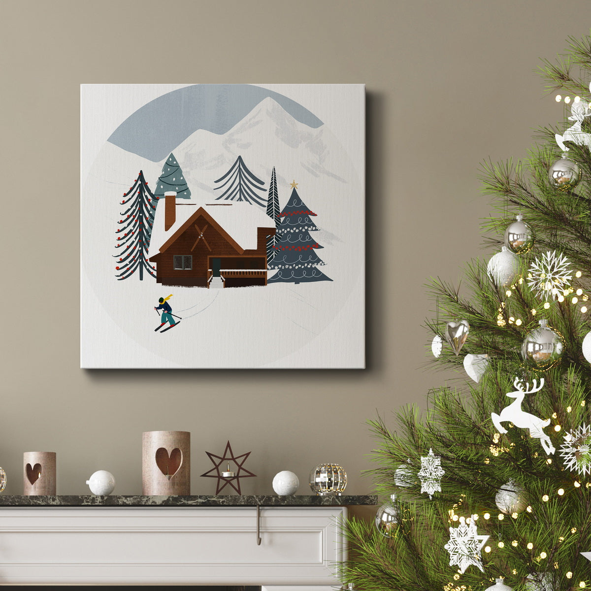 Ski Slope Collection C-Premium Gallery Wrapped Canvas - Ready to Hang