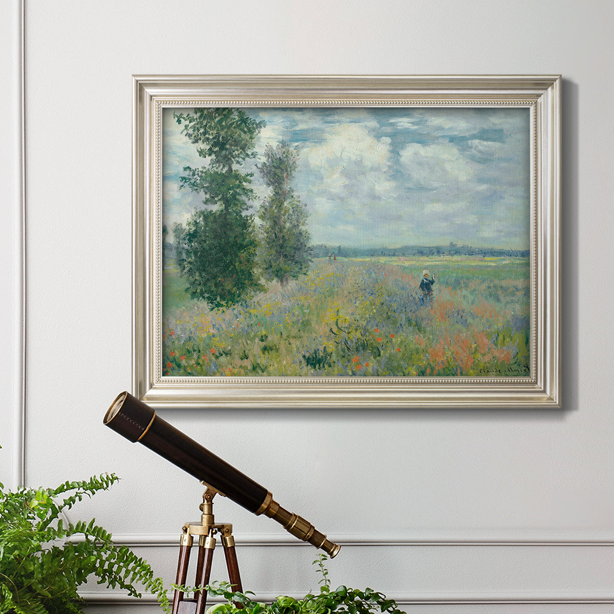 Poppy Field, Argenteuil - Ornate Framed Canvas Print