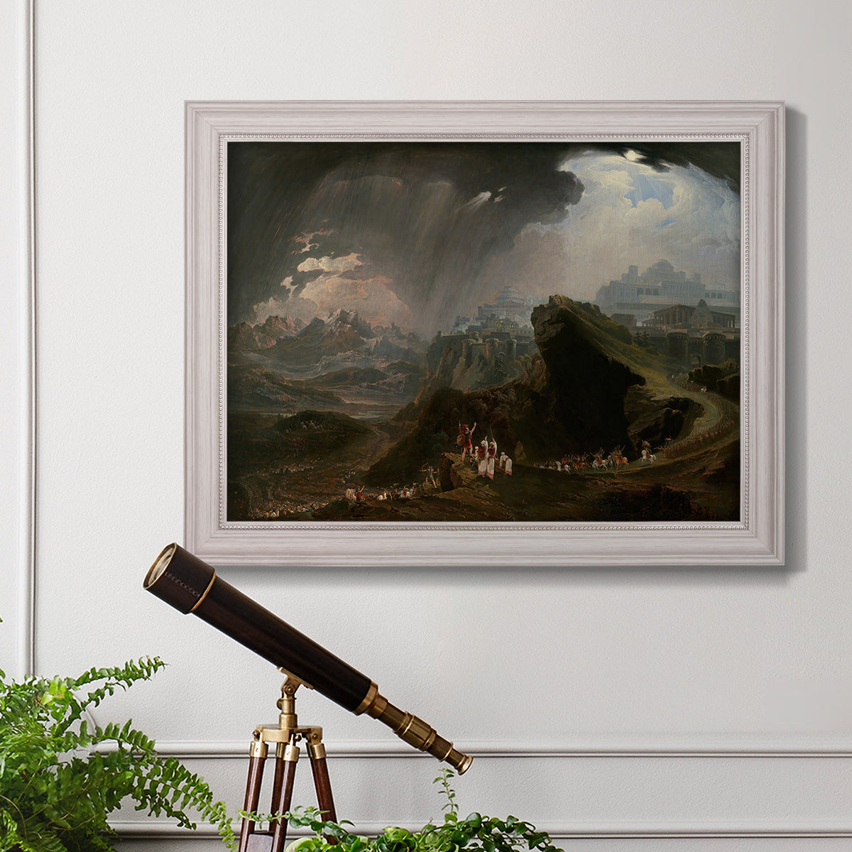 Joshua Commanding the Sun to Stand Still upon Gibeon - Ornate Framed Canvas Print